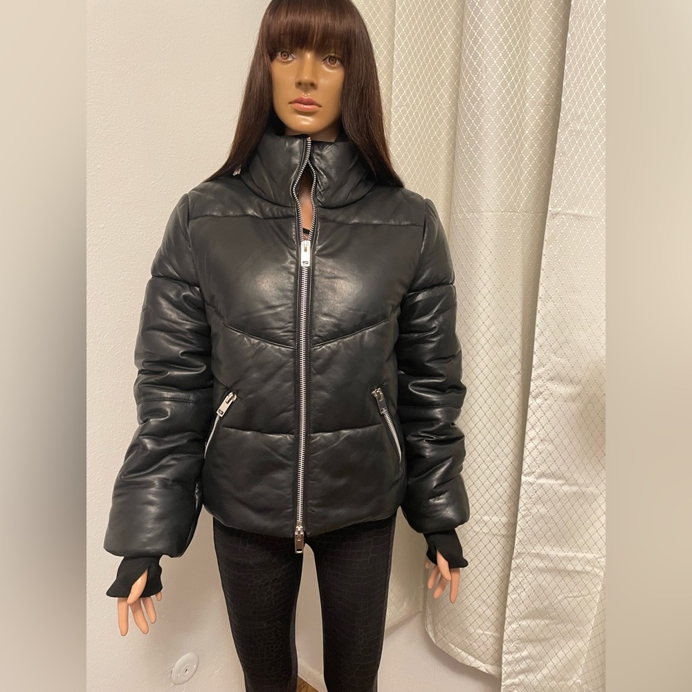 WALTER BAKER Lamb Leather Down Coat